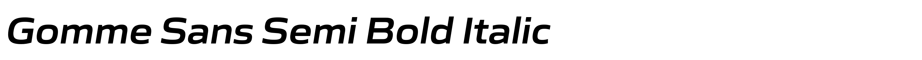 Gomme Sans Semi Bold Italic